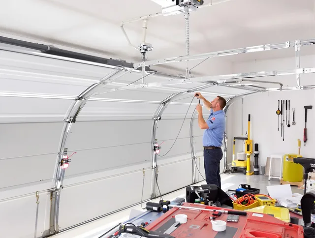 Garage door cable repair service by West Warwick Garage Door Repair in West Warwick