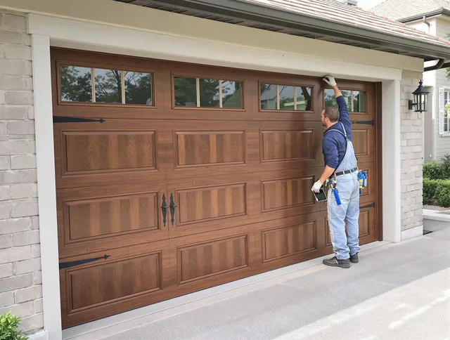 Custom garage door showcase by West Warwick Garage Door Repair in West Warwick